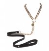Taboom Dona Statement Collar and leash - smycz z obrożą  (złoty)