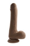 EVOLVED PEEK A BOO VIBRATING DILDO 8 INCH DARK - dildo z wibracjami(cielisty