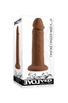 EVOLVED 6INCH VIBRATING DONG, DARK FLESH - dildo z wibracjami (cielisty)