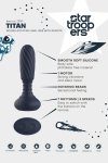 Dream Toys StarTroopers Titan Vibrating Anal Vibe with Remote - korek analny z wibracjami (granatowy)