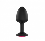 MARC DORCEL korek analny - Geisha Plug M V2 (z rubinem) (czarny)