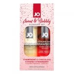 System JO Sweet & Bubbly Set Champagne & Chocolate Covered Strawberry- zestaw lubrykantów smakowych (szampan, czekolada truskawkowa)