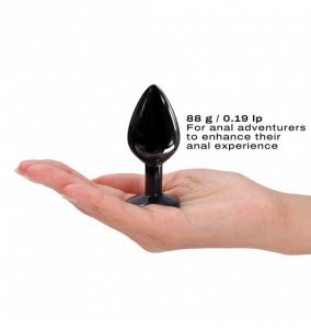 Dorcel Diamond Plug Black M - Korek analny rozmiar M (czarny)