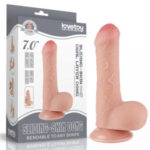 7'' Sliding Skin Dual Layer Dong Flesh