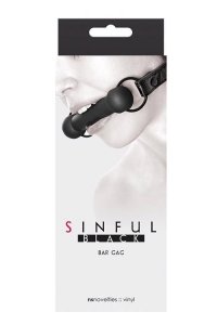 NS Novelties SINFUL BAR GAG BLACK - knebel (czarny)