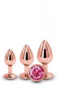 NS Novelties REAR ASSETS TRAINER KIT ROSE GOLD PINK - zestaw korków analnych (złoty)