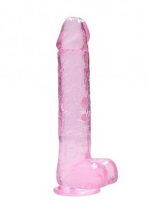 9 / 23 cm Realistic Dildo With Balls - Pink