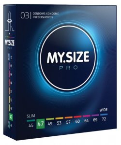 MY.SIZE Pro 47 mm - Prezerwatywy (1op./3szt.) 