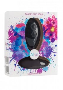 Jajko/wibr-Wibrator - Magic Egg Max Remote control. Func:10.Black. AAA