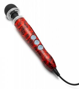 Doxy wibrator różdżka Die Cast 3 Rose Pattern (czerwony)