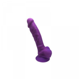 Silexd Silikonowe Dildo Model 1 18 cm Purple - dildo (fioletowy)
