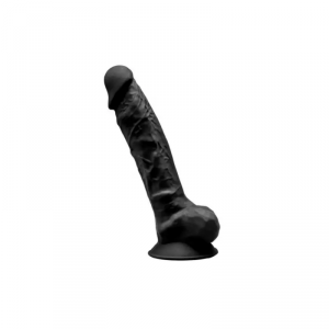 Silexd Silikonowe Dildo Model 1 23,7 cm Black - dildo (czarny)