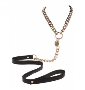Taboom Dona Statement Collar and leash - smycz z obrożą  (złoty)