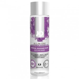  System JO All-in-One Sensual Massage Glide Lavender 120 ml - silikonowy żel do masażu