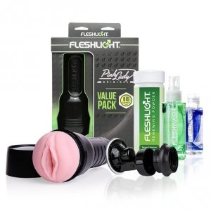 Masturbator (zestaw) Fleshlight - Pink Lady Value Pack - masturbator pochwa