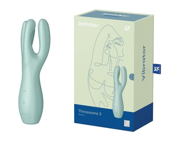 Satisfyer Stymulator Threesome 3 - masażer (miętowy)