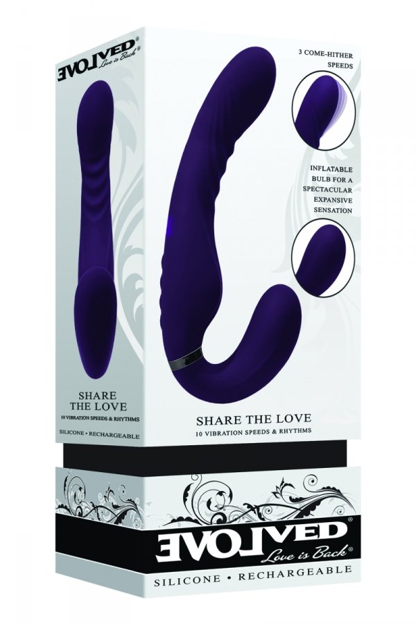 EVOLVED SHARE THE LOVE - strap on samonośny (fioletowy)