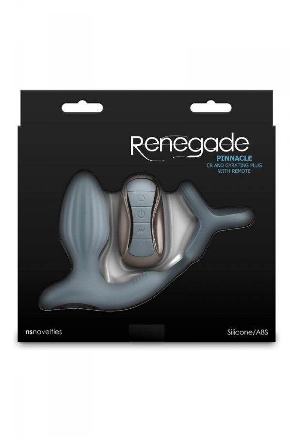 NS Novelties Renegade Pinnacle Gray - korek analny z pierścieniem na penisa (niebieski)