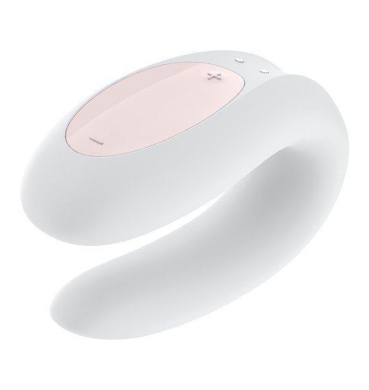 Satisfyer Double Joy White incl. Bluetooth and App – wibrator z aplikacją dla par (biały)
