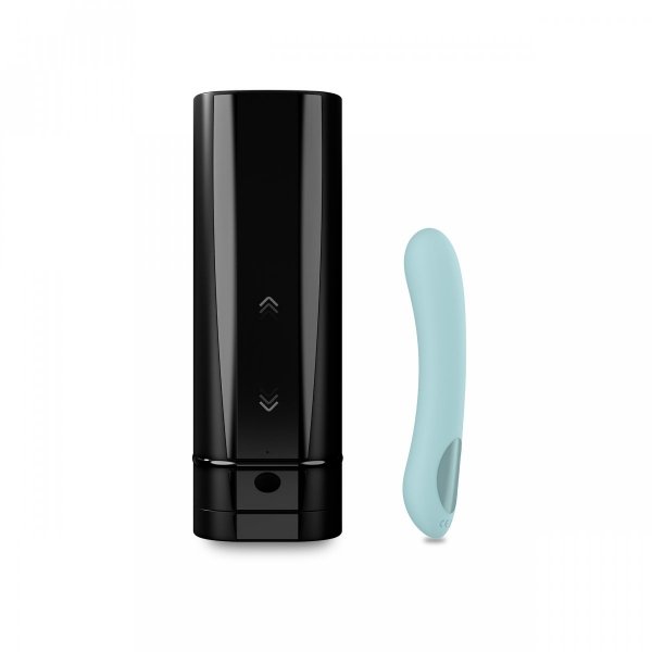 Kiiroo Onyx Plus &amp; Pearl2 Plus Couple Set Turquoise - zestaw dla par (mastrubator, wibrator) (czarny)