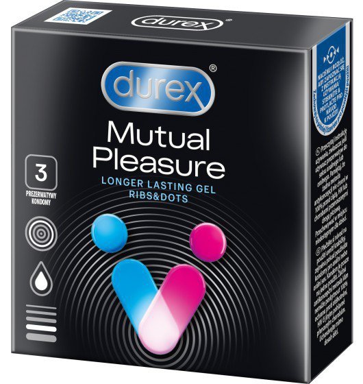 Durex Mutual Pleasure - Prezerwatywy prążkowane (1op./3szt.)