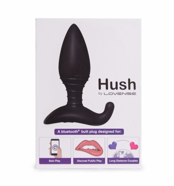 Lovense korek analny z wibracjami - Hush 38 mm (czarny)