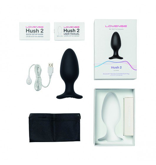 Lovense korek analny z wibracjami - Hush 2 '2.25 Inch' (czarny)
