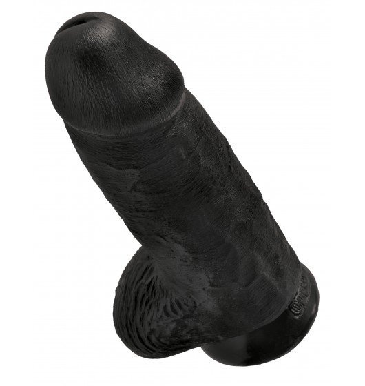 King Cock czarne dildo analne - Chubby sztuczny penis (czarny)
