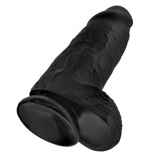 King Cock czarne dildo analne - Chubby sztuczny penis (czarny)
