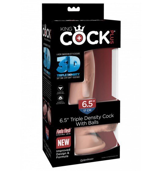 King Cock dildo - Plus 6,5'' Triple Density Cock with Balls sztuczny penis (cielisty)