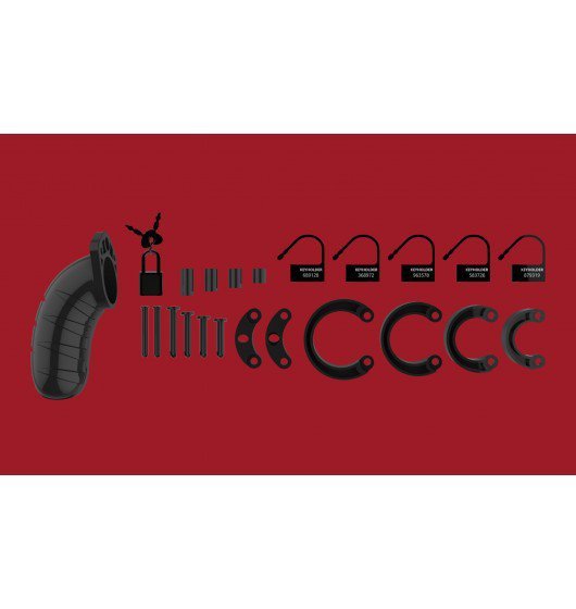 ManCage Model 04 Chastity 4.5'' Cock Cage - męski pas cnoty (czarny)