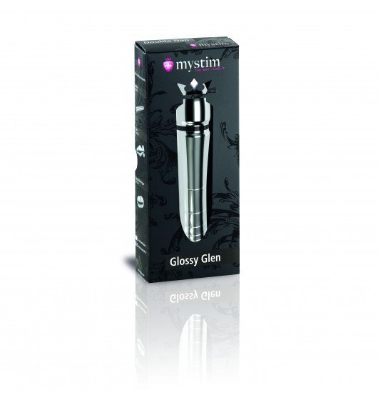 Mystim Glossy Glen - dildo do elektrostymulacji (czarny)