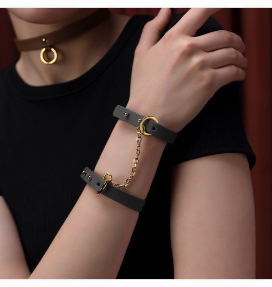 Upko Leather Thin Bracelets - bransoletki (czarny)