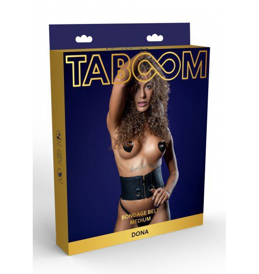 Taboom Dona Bondage Couture Belt S - Pas BDSM (czarny)