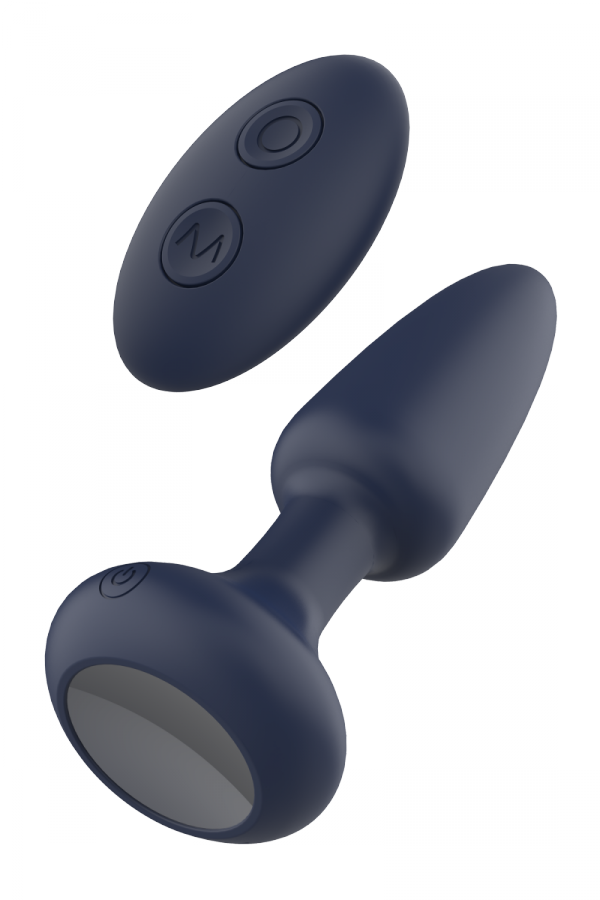 Dream Toys StarTroopers Venus Rotating Anal Plug with Remote - korek analny z wibracjami (granatowy)