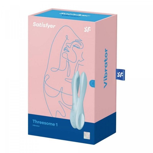 Satisfyer Threesome 1 light blue - masażer łechtaczki (niebieski)