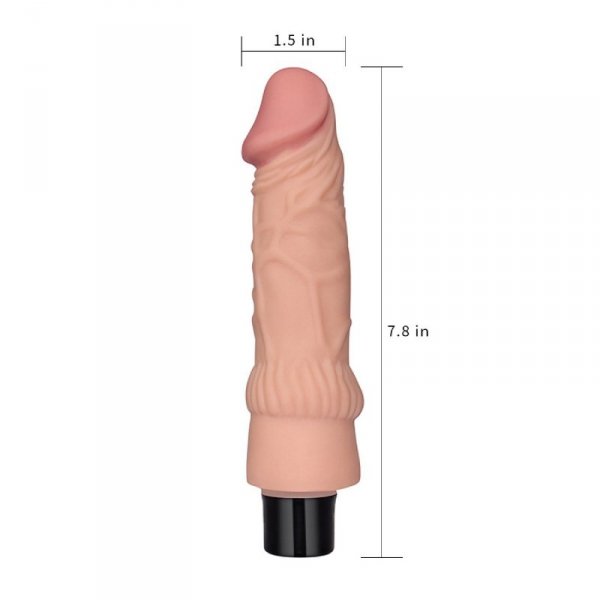 7.8&quot; REAL SOFTEE Vibrating Dildo