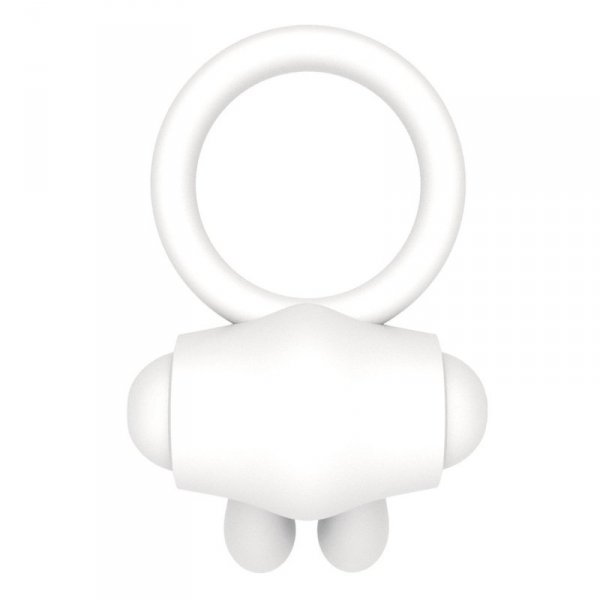 Power Clit Silicone Cockring White