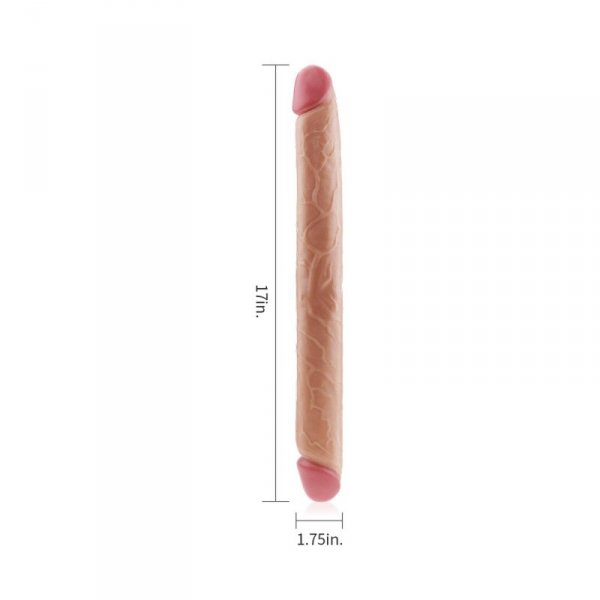 17&quot; King Size Realistic Slim Ultra Double Dildo