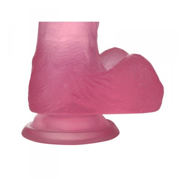 6&quot; Jelly Studs Crystal Dildo Small Pink