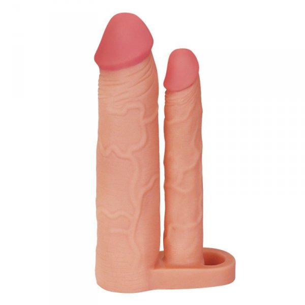 Add 2&quot; Pleasure X Tender Double Penis Sleeve