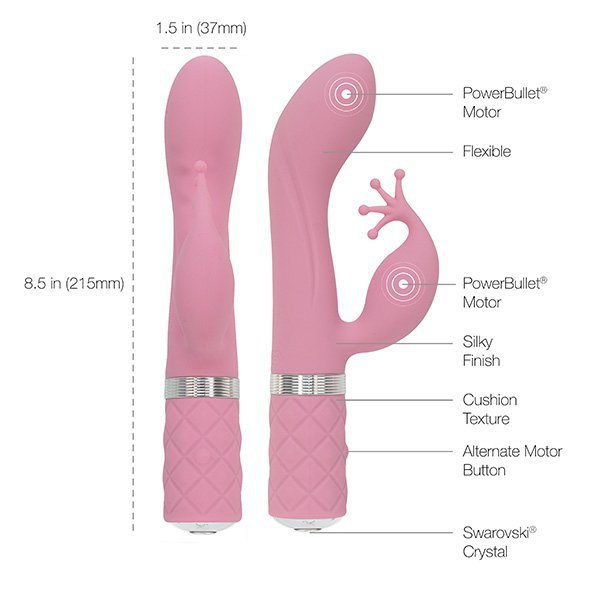 Pillow Talk Kinky Rabbit &amp; G-Spot Vibrator Pink - wibrator króliczek (różowy