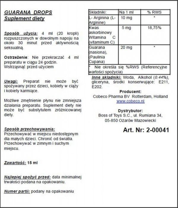 Supl.diety-Guarana Drops 30ml