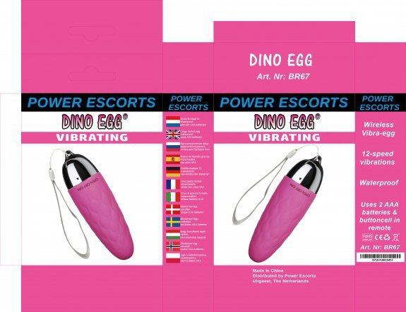 Dino egg pink    big egg 10,8 cm x 3,4 cm
