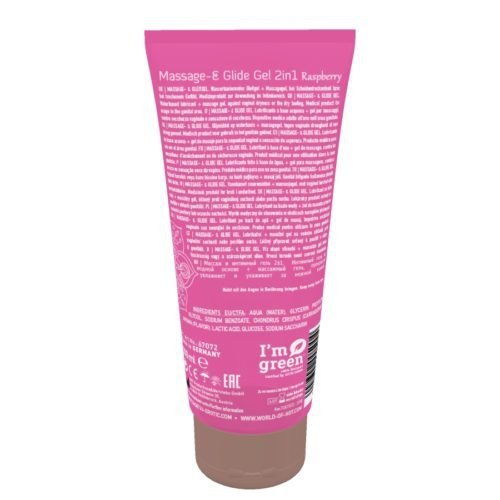 Żel/sprej-Shiatsu 2in1 Massage- Glide Gel Raspberry scent 200ml.