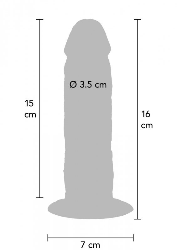 Silicone Foreskin Dong 15 cm Caramel skin tone
