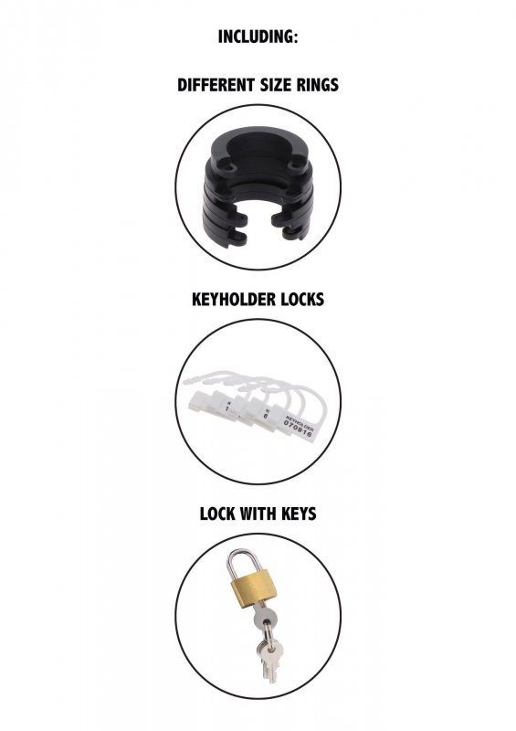 Chastity Cock Cage Silicone S Black