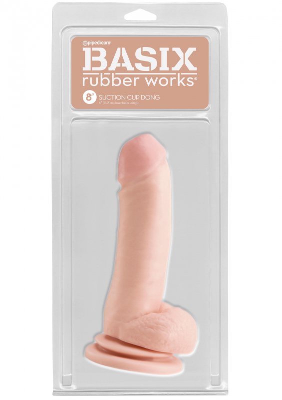 Dildo-BASIX 8&quot;&quot;&quot;&quot; DONG W SUCTION CUP FLESH