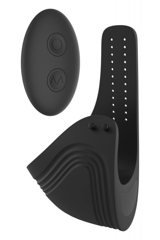 Dream Toys RAMROD ADJUSTABLE VIBRATING COCKRING WITH REMOTE - pierścień na penisa z wibracjami (czarny)