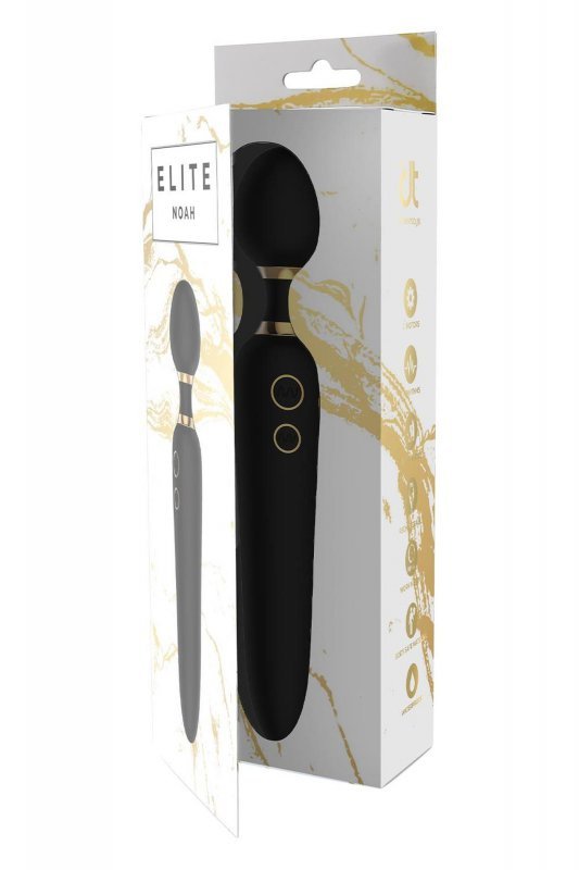 Dream Toys ELITE DUAL WAND VIBRATOR - masażer (czarny)